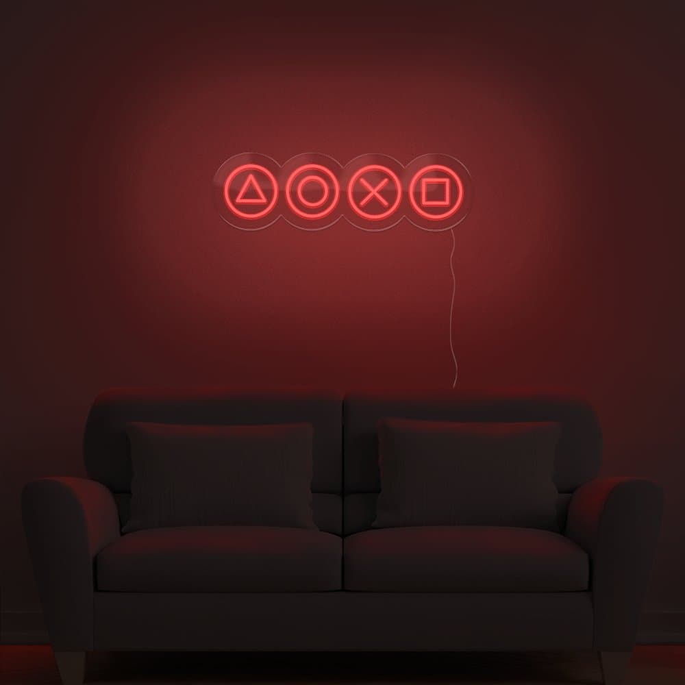 Gaming Shapes Neon Sign