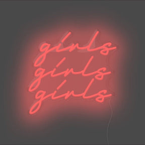 Girls Girls Girls Neon Sign