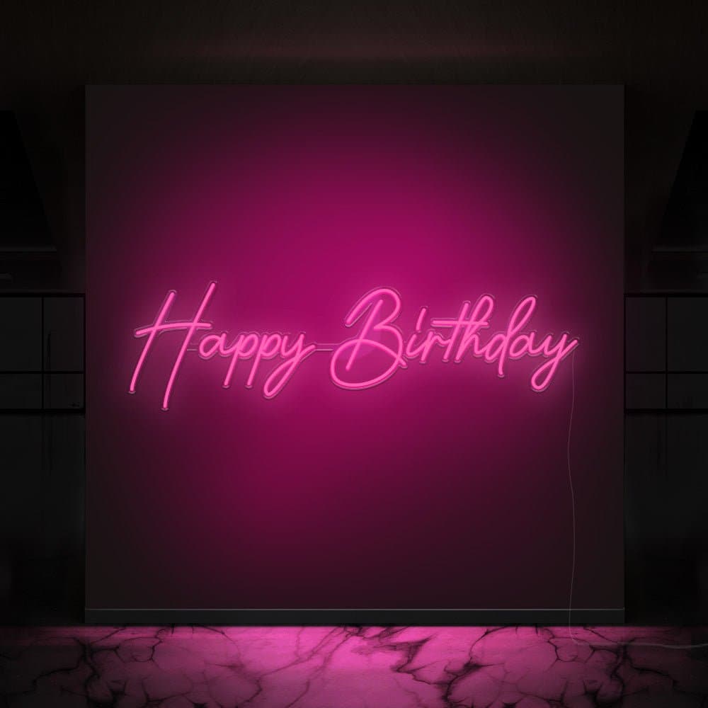 Happy Birthday Celebration Neon Sign