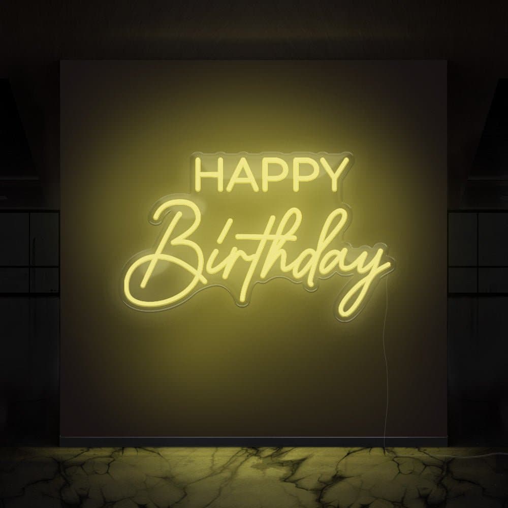 Happy Birthday Neon Sign