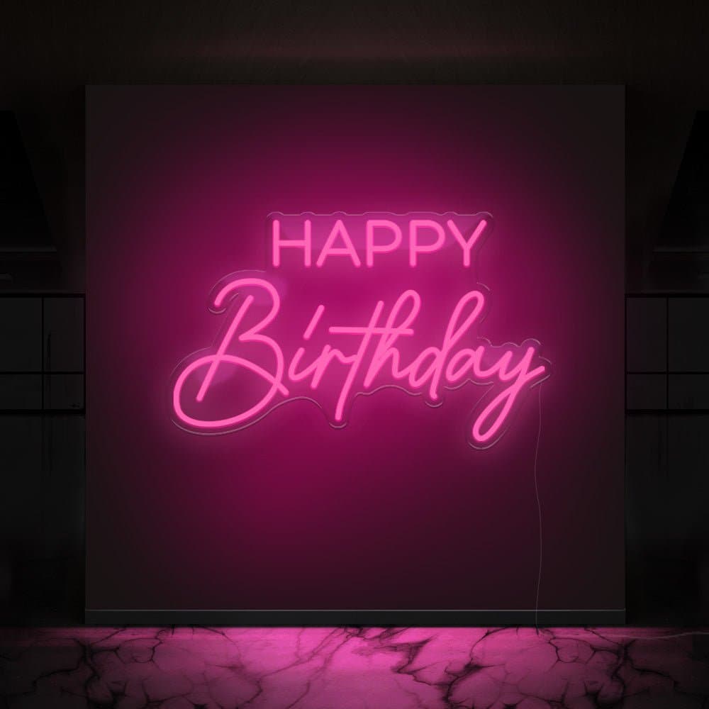 Happy Birthday Neon Sign