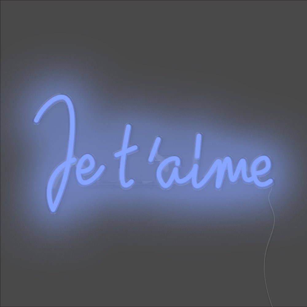 Je T'aime  Neon Sign - Unrivaled Neon - Blue #color_blue