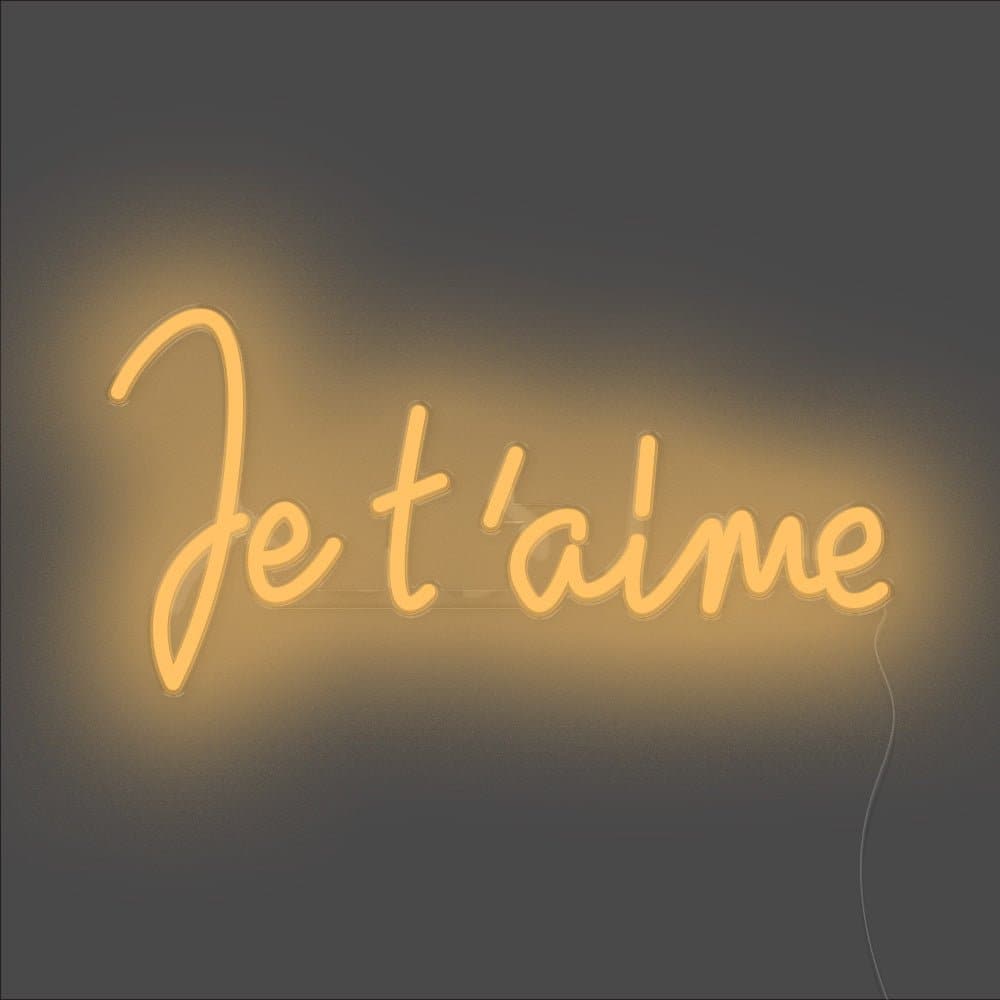 Je T'aime  Neon Sign - Unrivaled Neon - Orange #color_orange