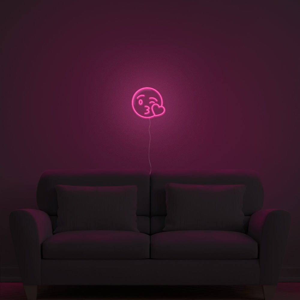 Kiss Emoji Neon Sign