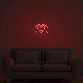 Love Heart Hands Neon Sign