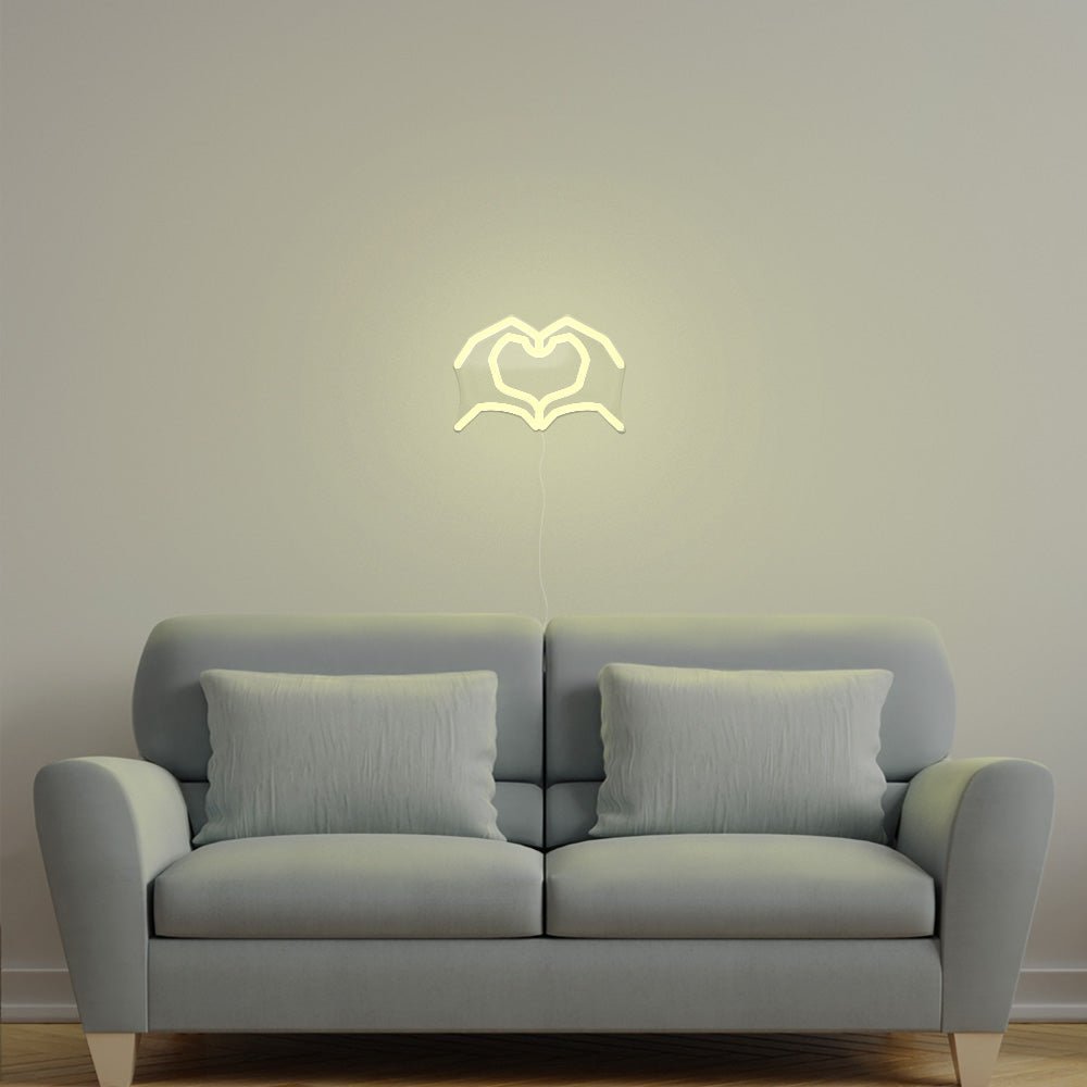 Love Heart Hands Neon Sign