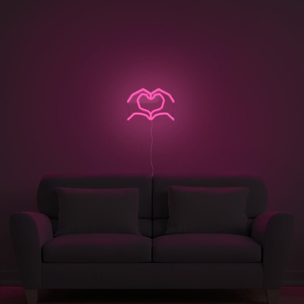 Love Heart Hands Neon Sign