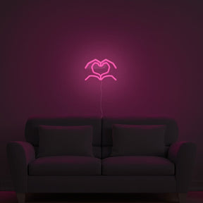 Love Heart Hands Neon Sign