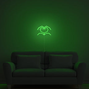 Love Heart Hands Neon Sign