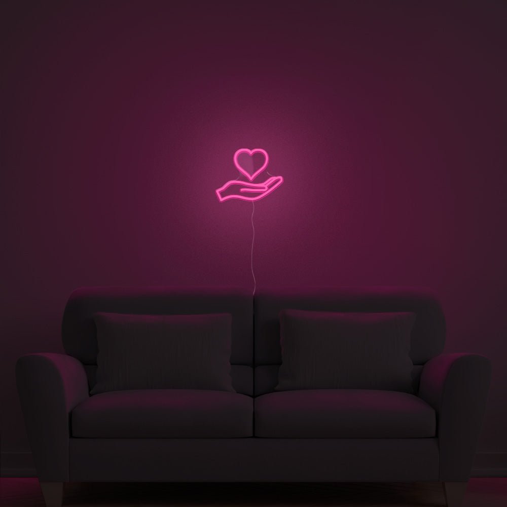 Love Heart Palm Neon Sign