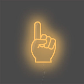 Number One Hand Neon Sign