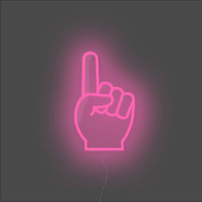 Number One Hand Neon Sign