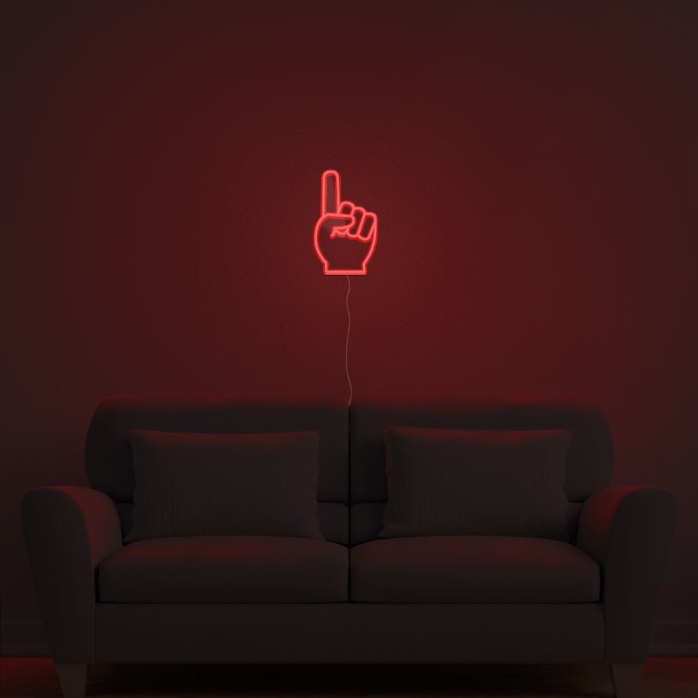 Number One Hand Neon Sign