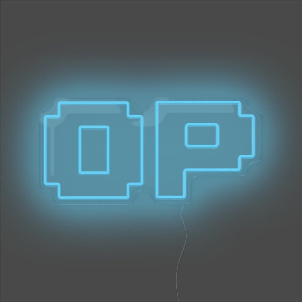 OP Neon Sign - Unrivaled Neon - Light Blue #color_light blue