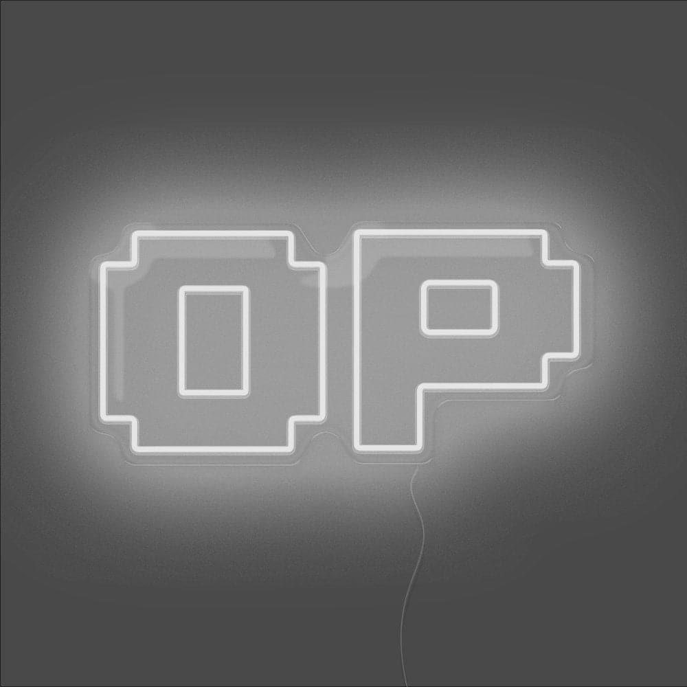 OP Neon Sign - Unrivaled Neon - White #color_white