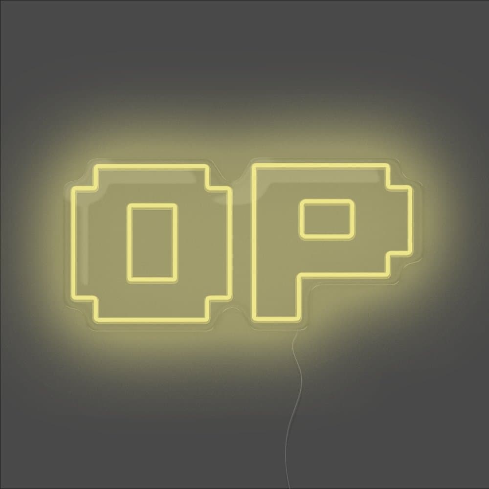 OP Neon Sign - Unrivaled Neon - Lemon Yellow #color_lemon yellow