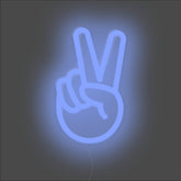 Peace Neon Sign - Unrivaled Neon - Blue #color_blue