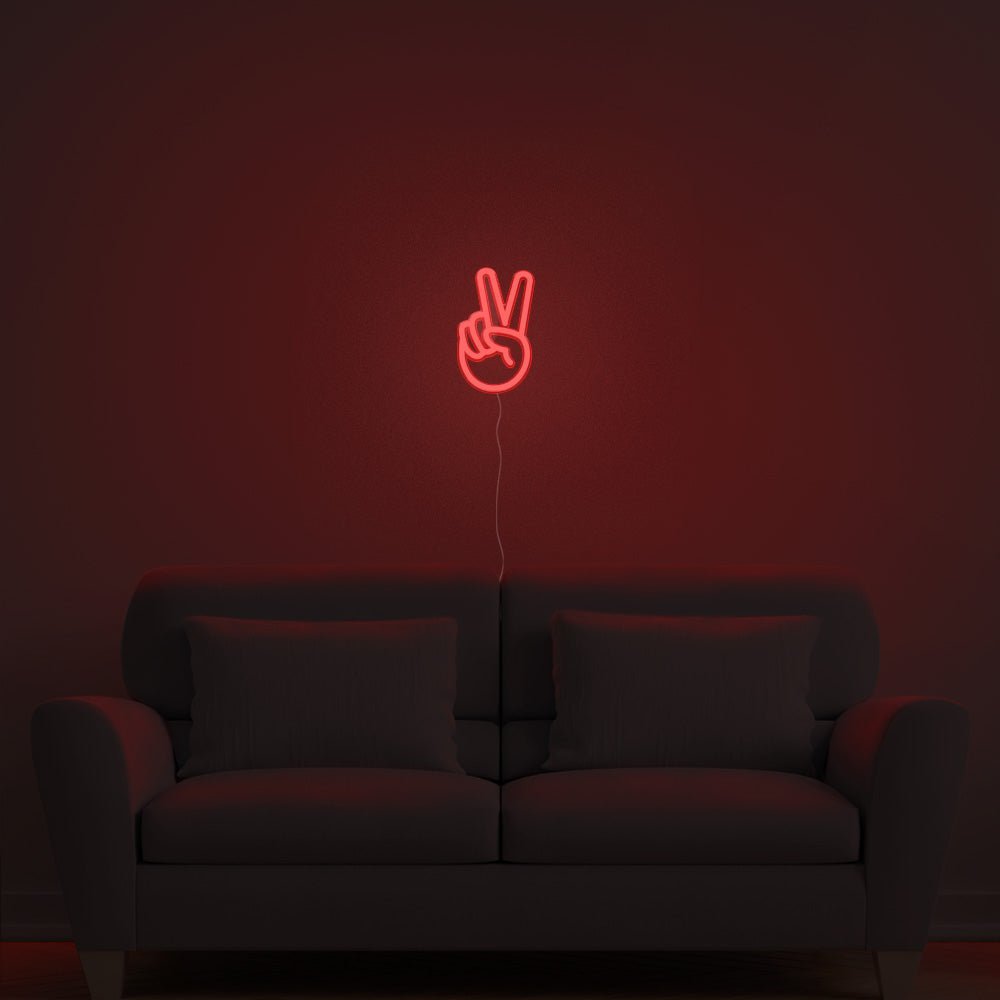 Peace Sign Neon Sign