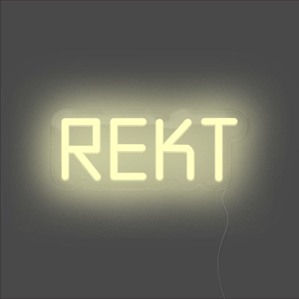 Rekt Neon Sign - Unrivaled Neon - Warm White #color_warm white