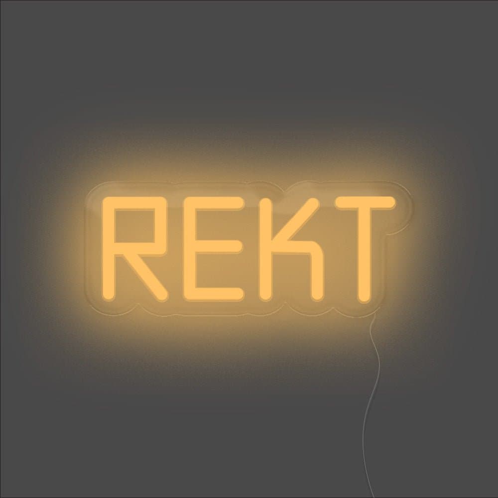 Rekt Neon Sign - Unrivaled Neon - Orange #color_orange