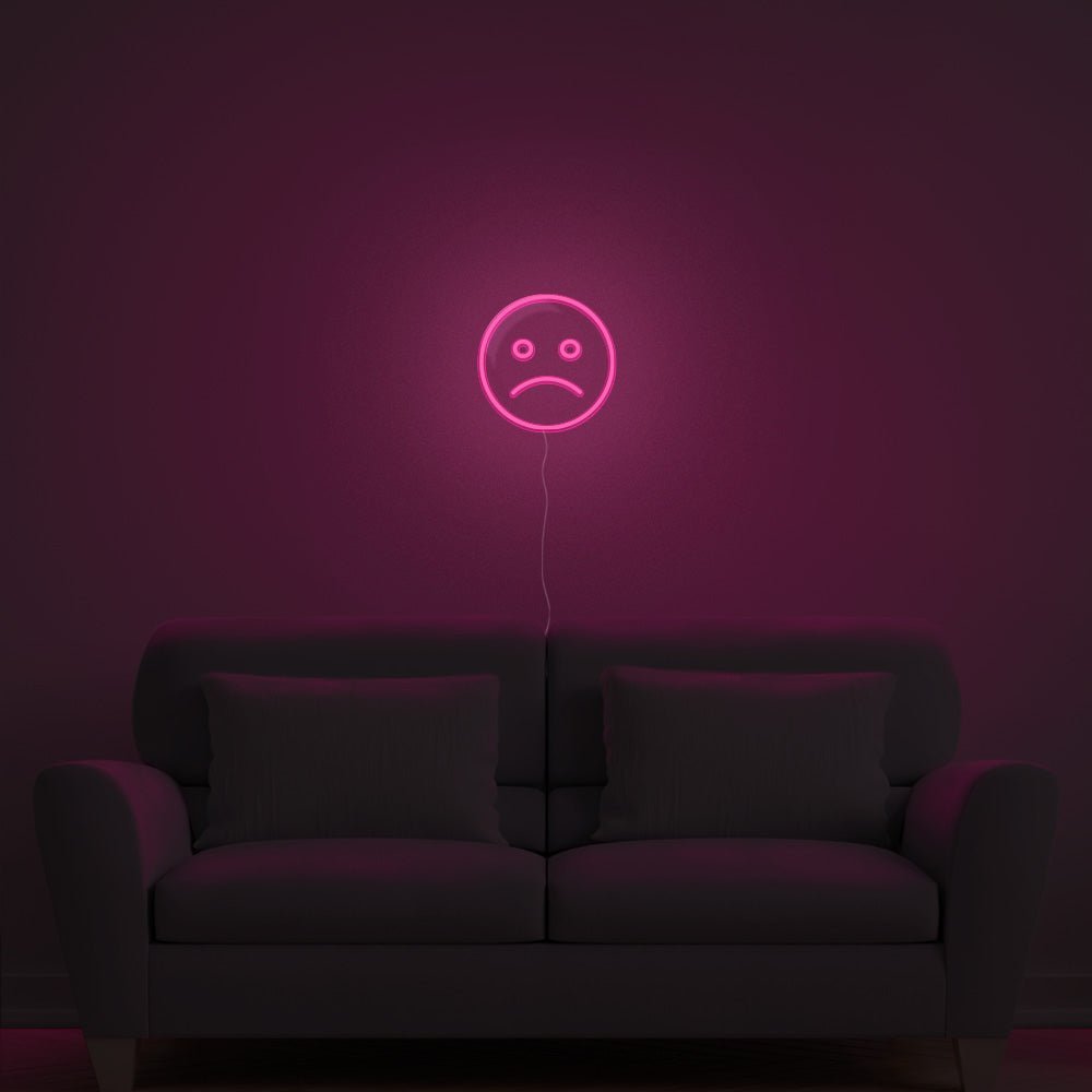 Sad Emoji Neon Sign