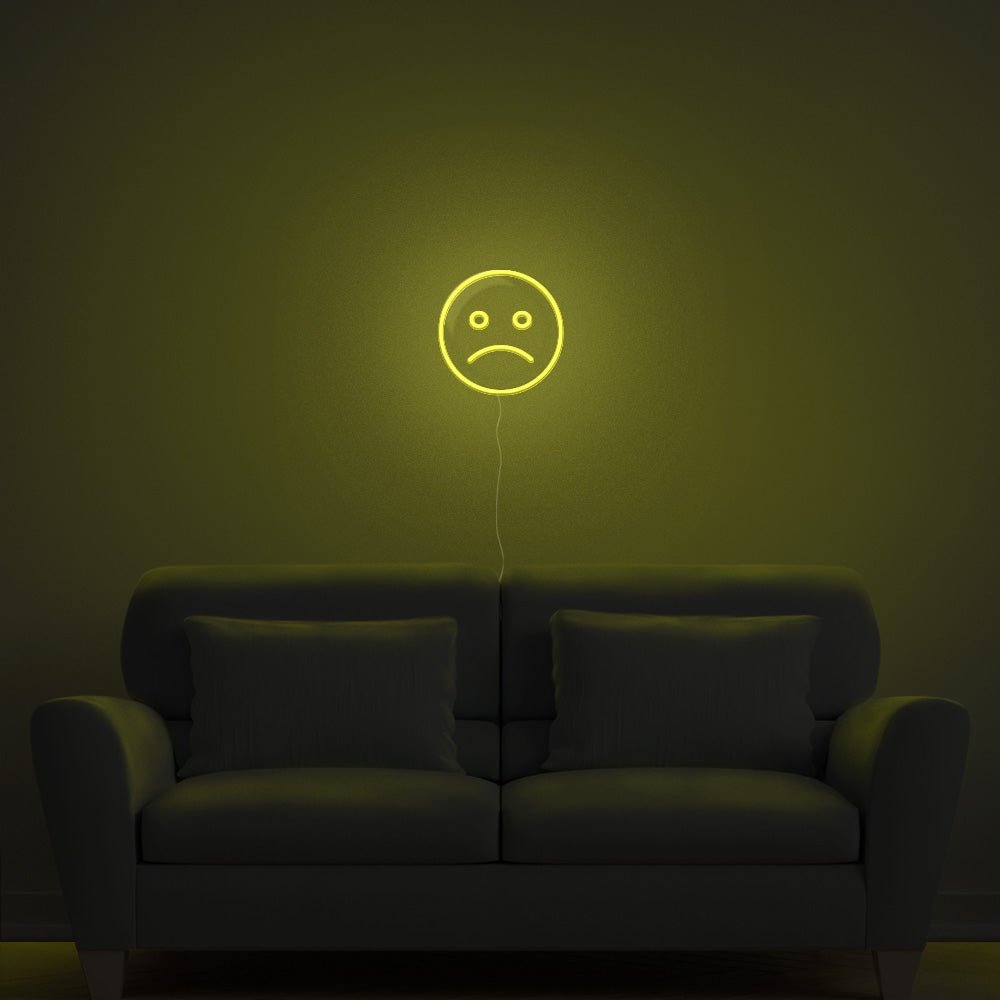 Sad Emoji Neon Sign