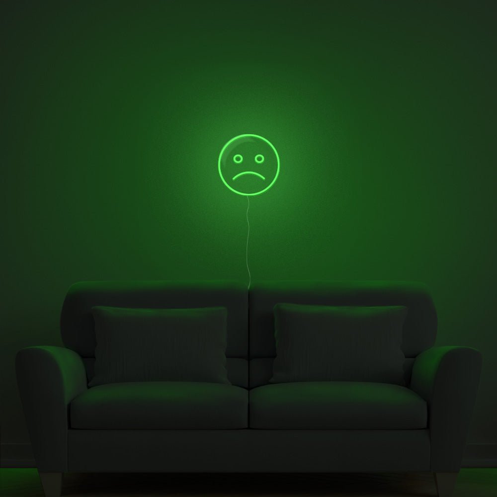 Sad Emoji Neon Sign