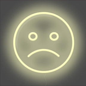 Sad Emoji Neon Sign