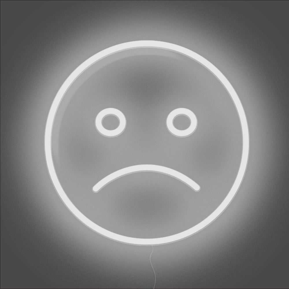 Sad Emoji Neon Sign