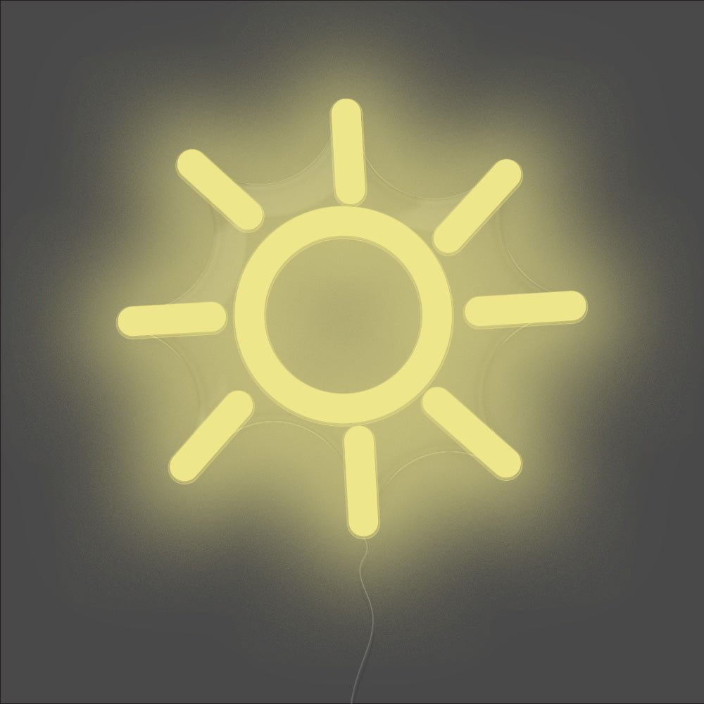 Sun Neon Sign - Unrivaled Neon - Lemon Yellow #color_lemon yellow