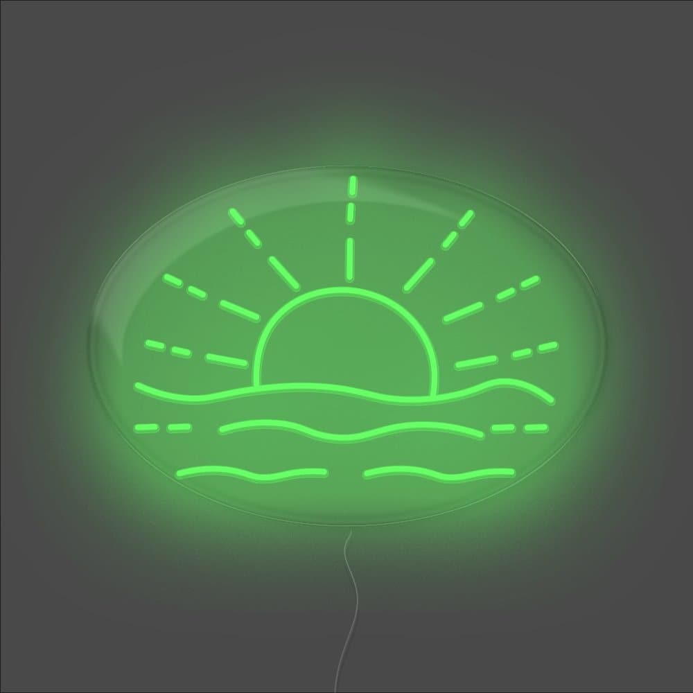 Sunrise Neon Sign - Unrivaled Neon - Green #color_green