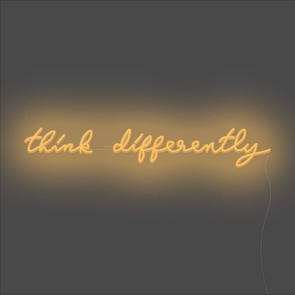 Think Differently Neon Sign - Unrivaled Neon - Orange #color_orange