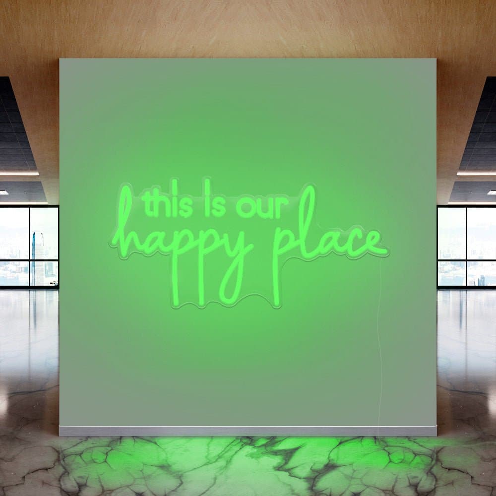 This Is Our Happy Place Neon Sign