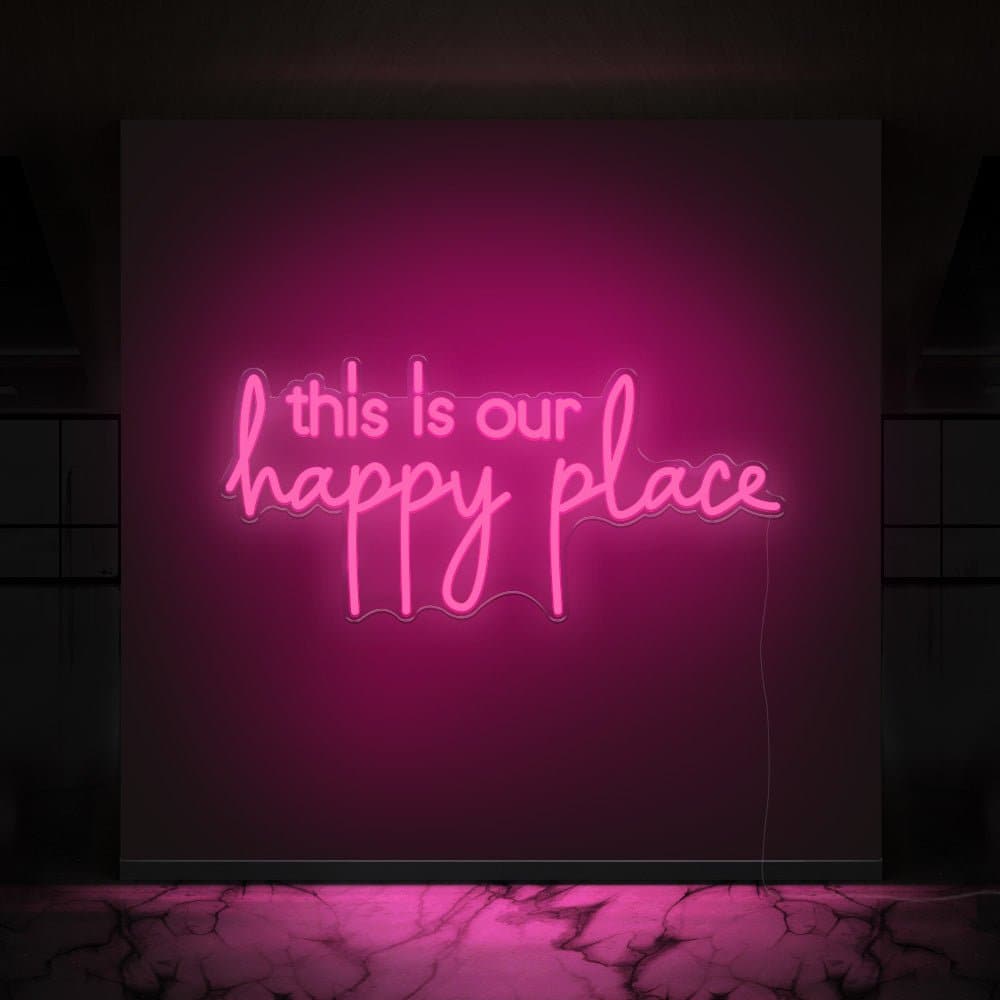 This Is Our Happy Place Neon Sign