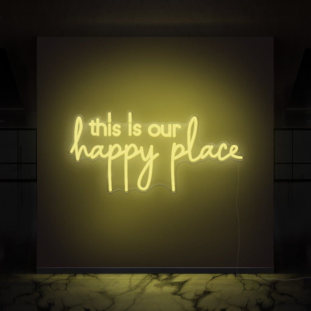 This Is Our Happy Place Neon Sign