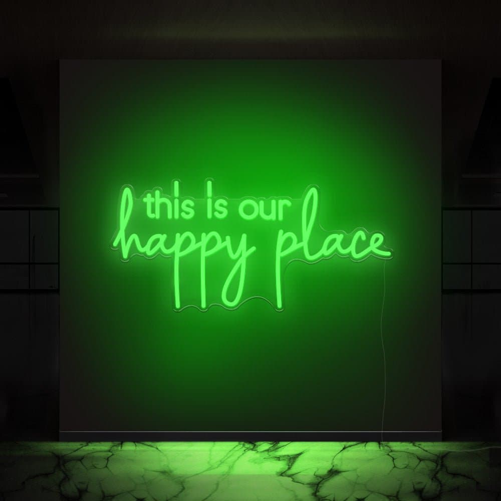 This Is Our Happy Place Neon Sign