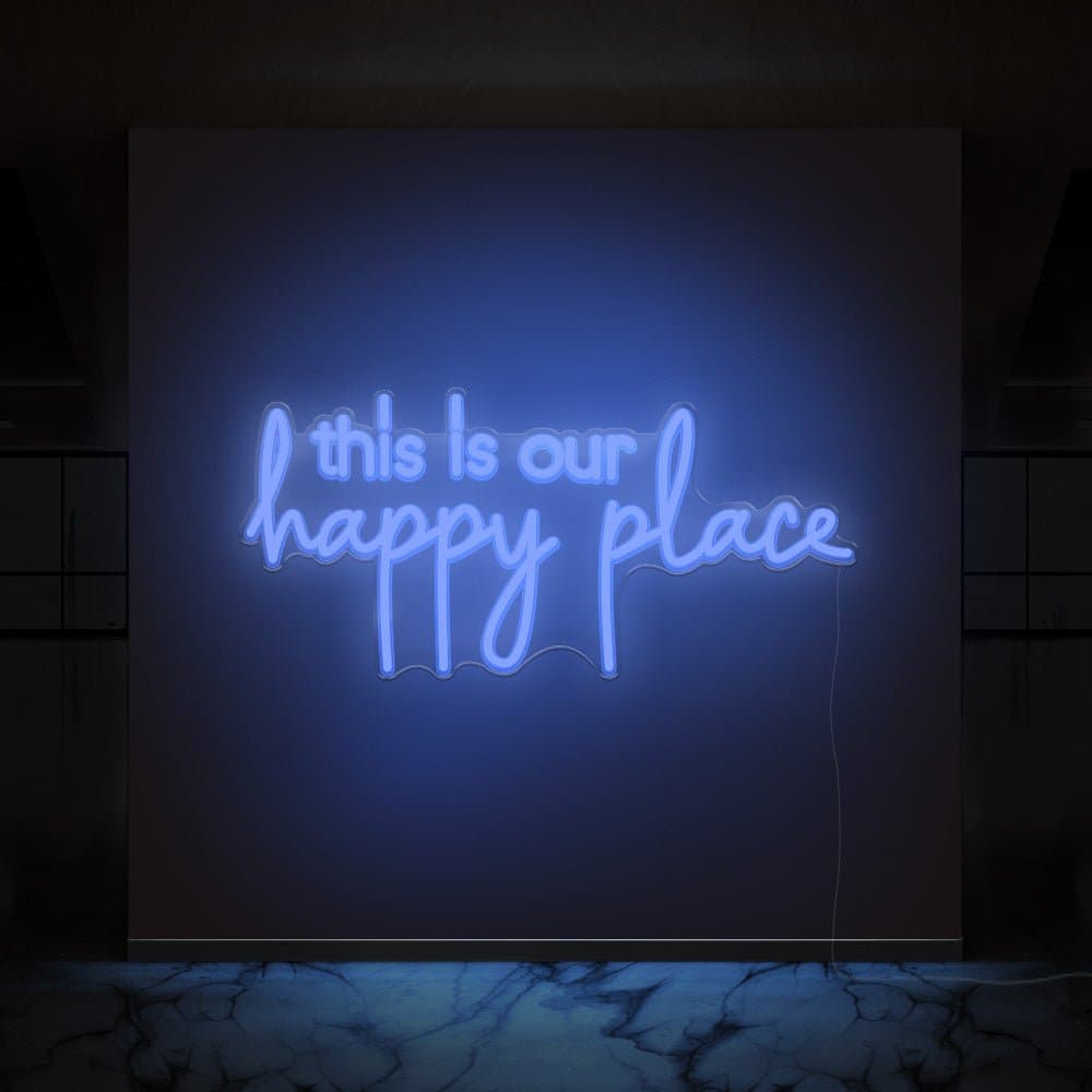 This Is Our Happy Place Neon Sign