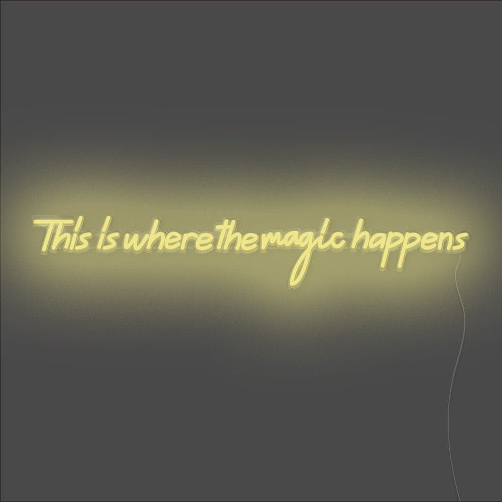 This Is Where The Magic Happens Neon Sign - Unrivaled Neon - Lemon Yellow #color_lemon yellow