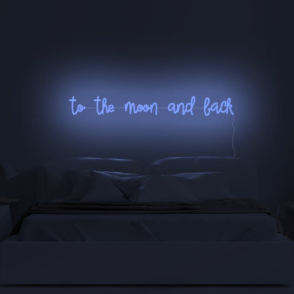 To The Moon And Back Neon Sign