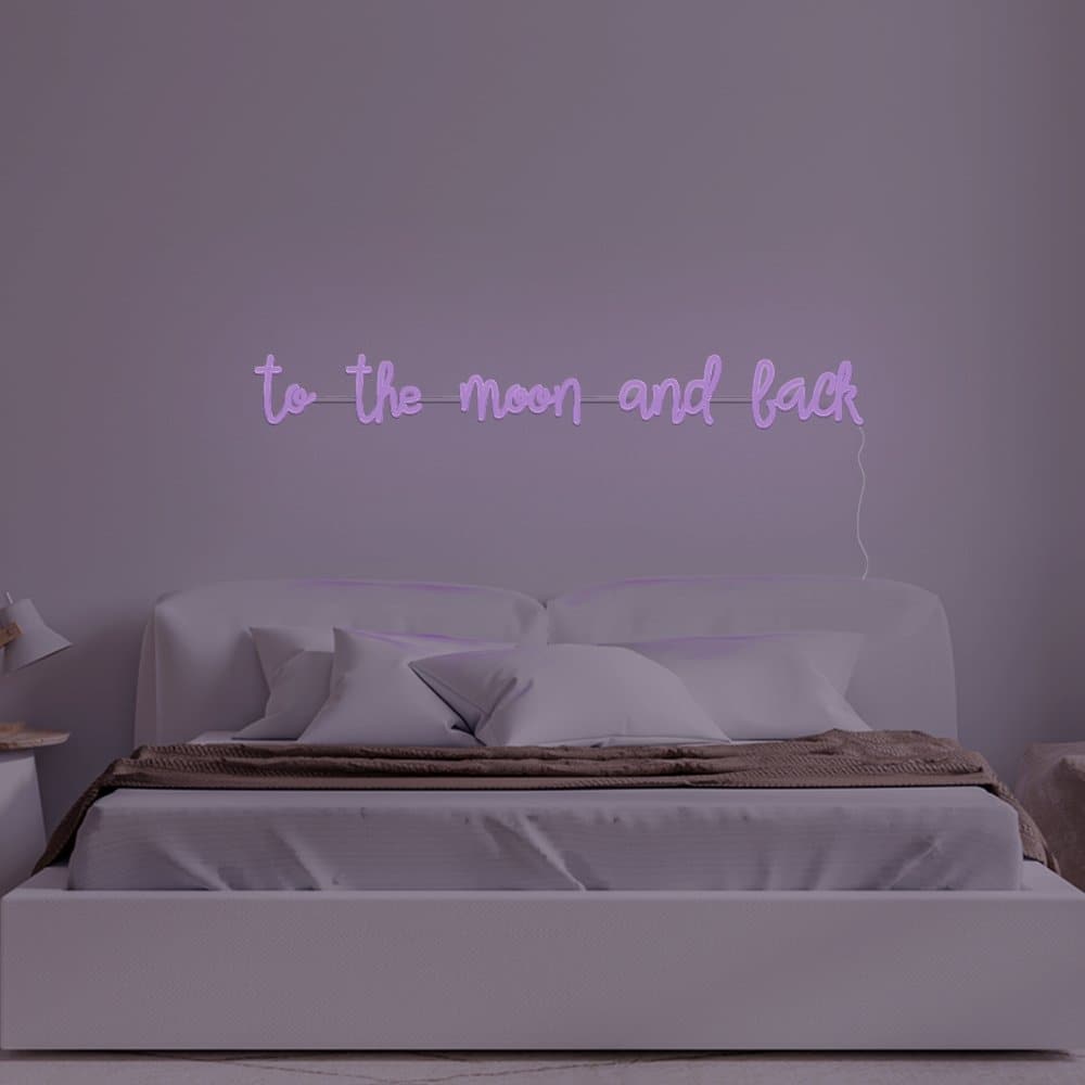 To The Moon And Back Neon Sign