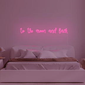 To The Moon And Back Neon Sign