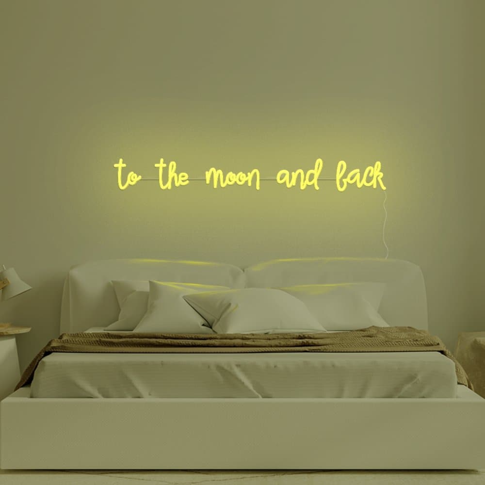 To The Moon And Back Neon Sign