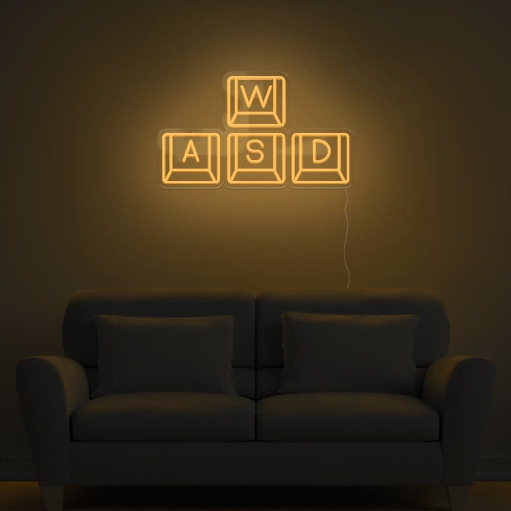 WASD Keyboard Neon Sign