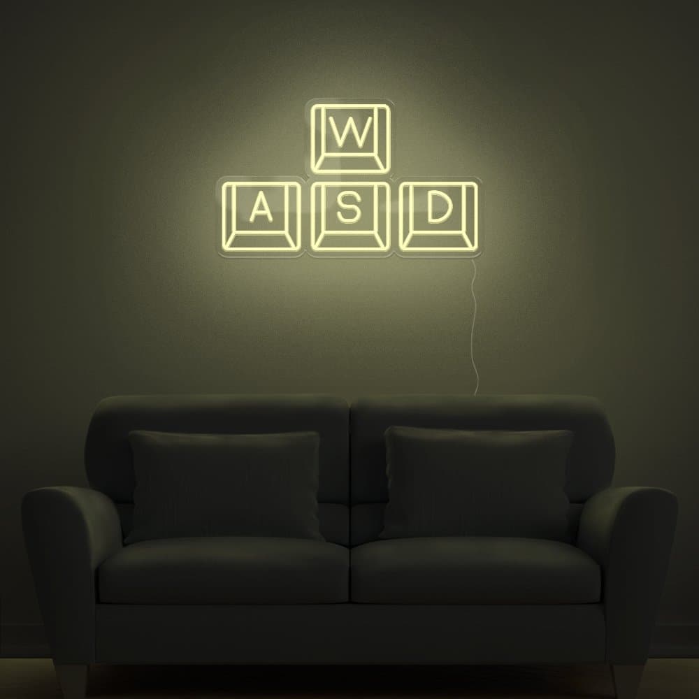 WASD Keyboard Neon Sign