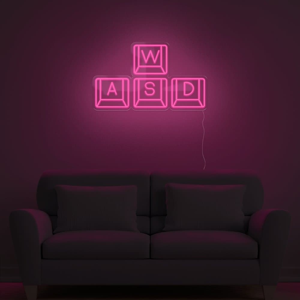 WASD Keyboard Neon Sign