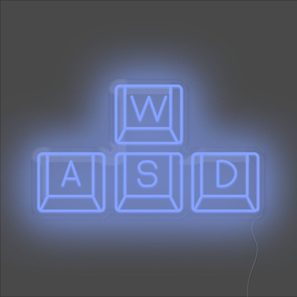 WASD Keyboard Neon Sign