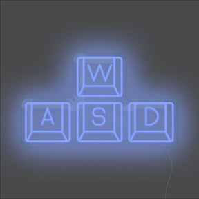 WASD Keyboard Neon Sign