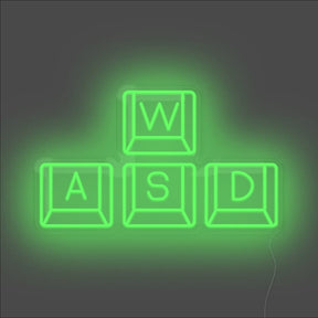 WASD Keyboard Neon Sign