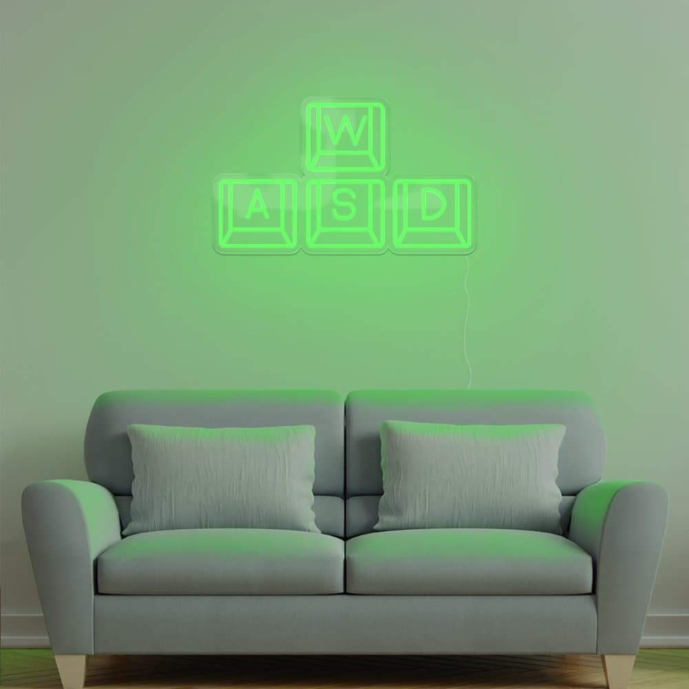 WASD Keyboard Neon Sign