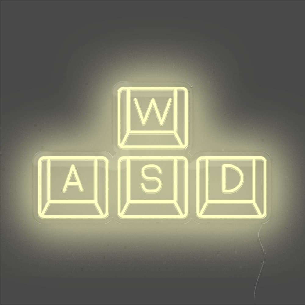 WASD Keyboard Neon Sign